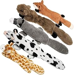 Nocciola No Stuffing Crinkle Plush Dog Squeaky Toy