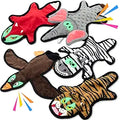 LECHONG No Stuffing Squeaky Plush Dog Toy